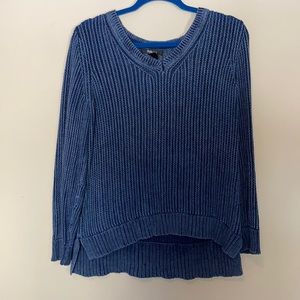 Style & Co Blue Open Weave Slouchy Sweater Sz M